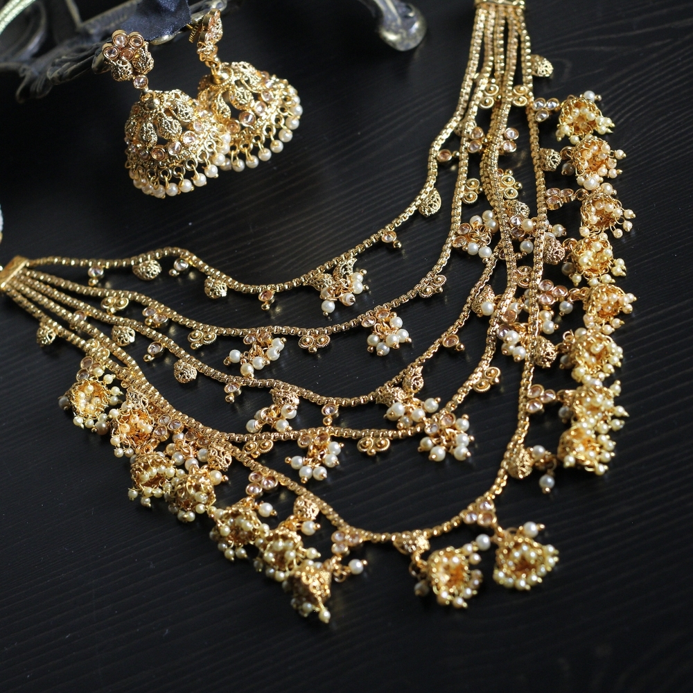 Necklace and earrings